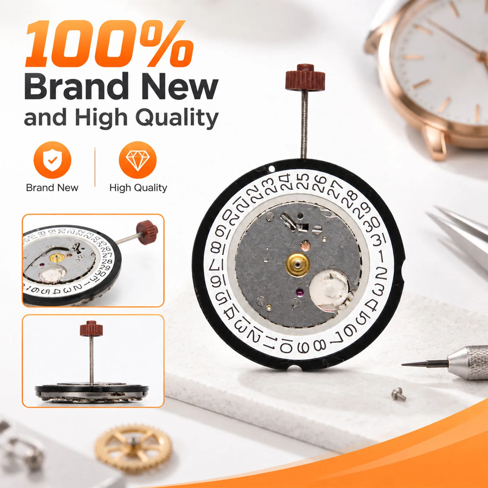 New Replacement Repair Movement Fit For Ronda 515 Quartz Movement Watch Movement Repair Spare Parts Date At 3 O'clock 3 Hands