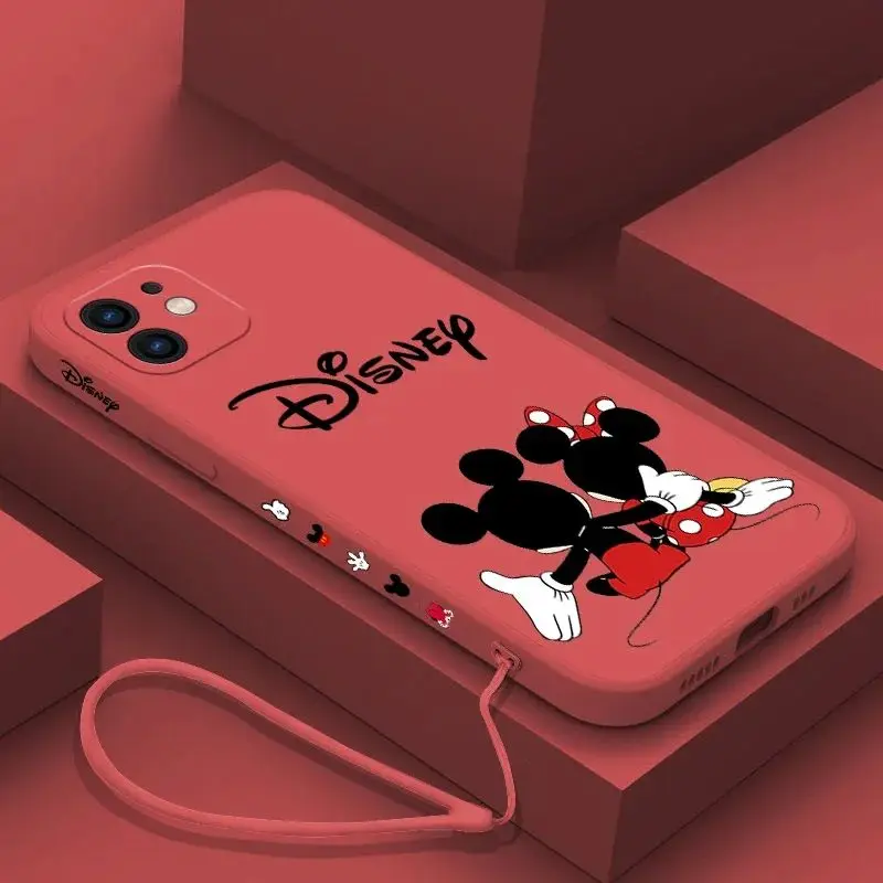 Mickeys-funda de teléfono para iPhone, carcasa de silicona con vista trasera para modelos 15, 14, 13, 12, 11 Pro Max, Mini, X, XR, XS MAX, SE, 6, 8,