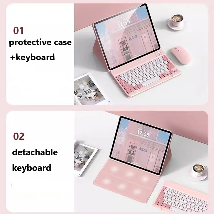 Fotografia 3: Capa com teclado Bluetooth para Honor Pad X9a 11.5 polegadas ELN2-W09 X9 Pro, para Honor X8a 11, X9 11 polegadas, V9 11.5 polegadas, X8 Pro, X8 10.1