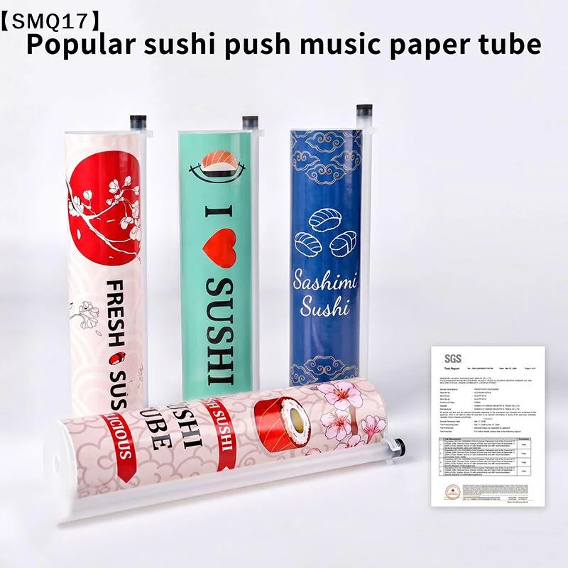Food Safe Sushi Push Paper Tube With Adorable Japanese Prints And Easy Operation Perfect For Home Kitchen Sushi Making【SMQ】
