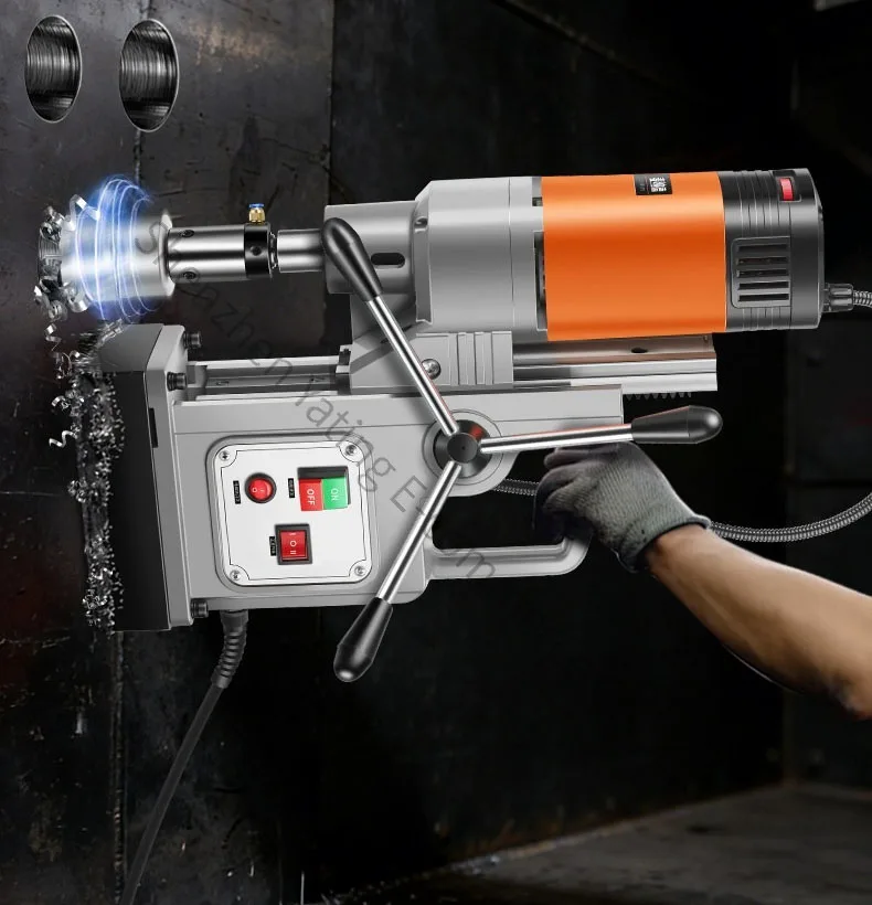 MND16RE Magnetic Drill Electromagnetic Drill Magnetic Seat Drill, Tapping Speed Control High-power Hollow Iron Suction Drill