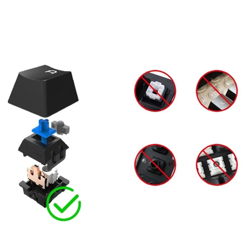 62KA 130 Schlüsselkaps PBT Cherry Switch KeyCap für 61/64/68/87/96/104/108 Layout DIY