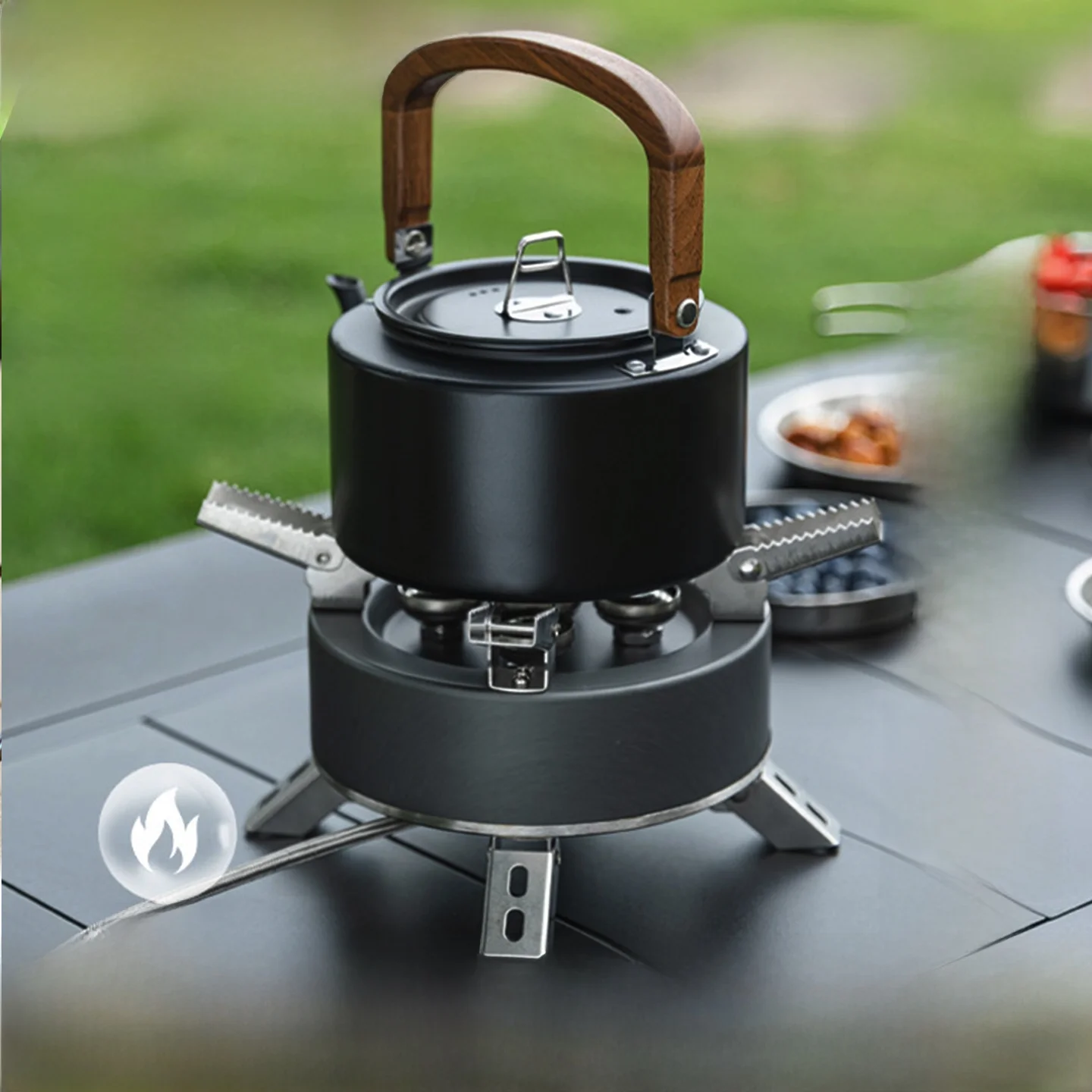 

Outdoor Portable Cam Stove Pot Aluminum Alloy Travel Car-Borne Universal Boiling Water Pot Tea Brewing Pot New Model