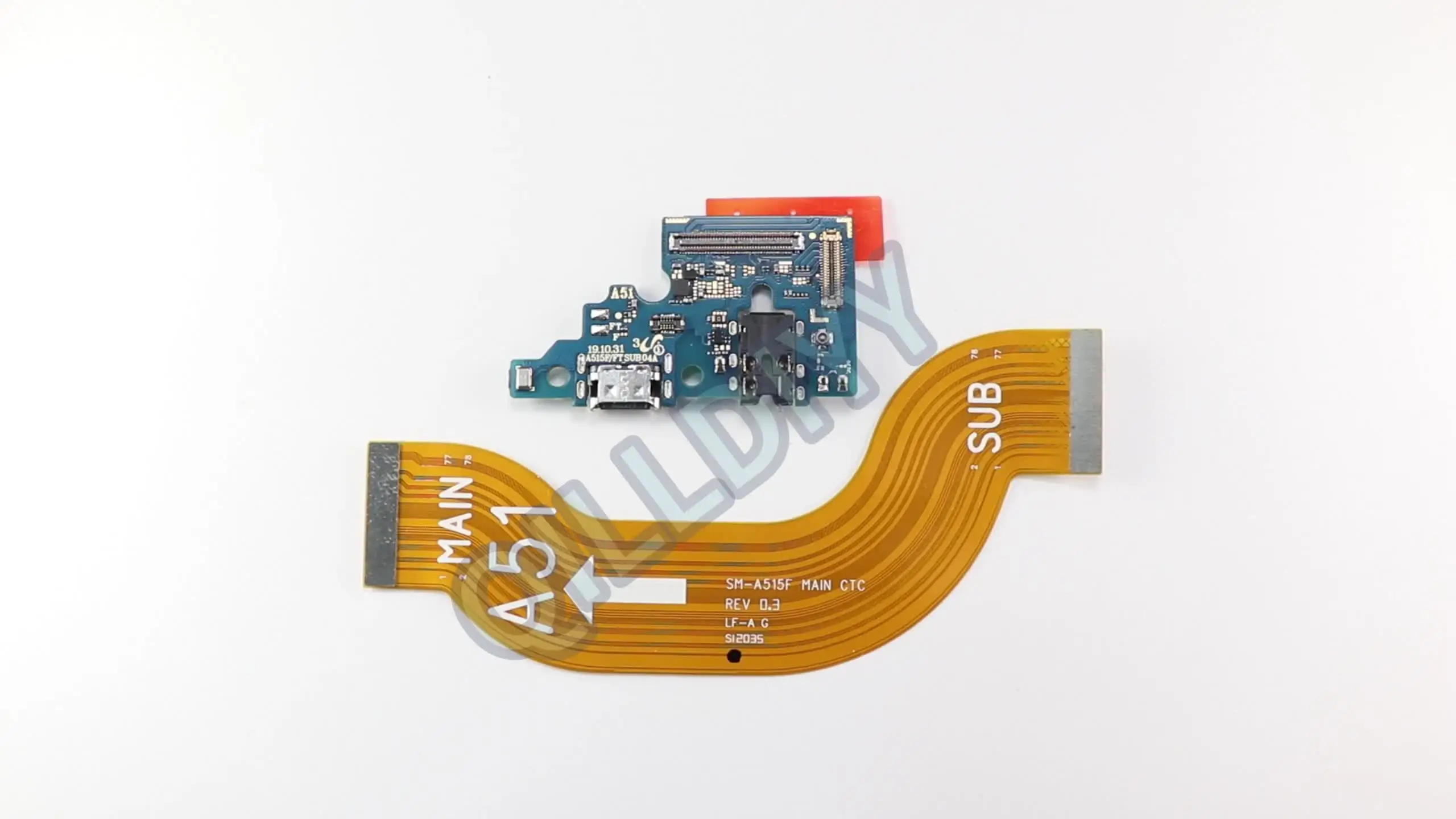 삼성 갤럭시 A51 SM-A515F A515 마더 보드 메인 보드 연결 USB 충전기 충전 포트 독 보드 플렉스 케이블