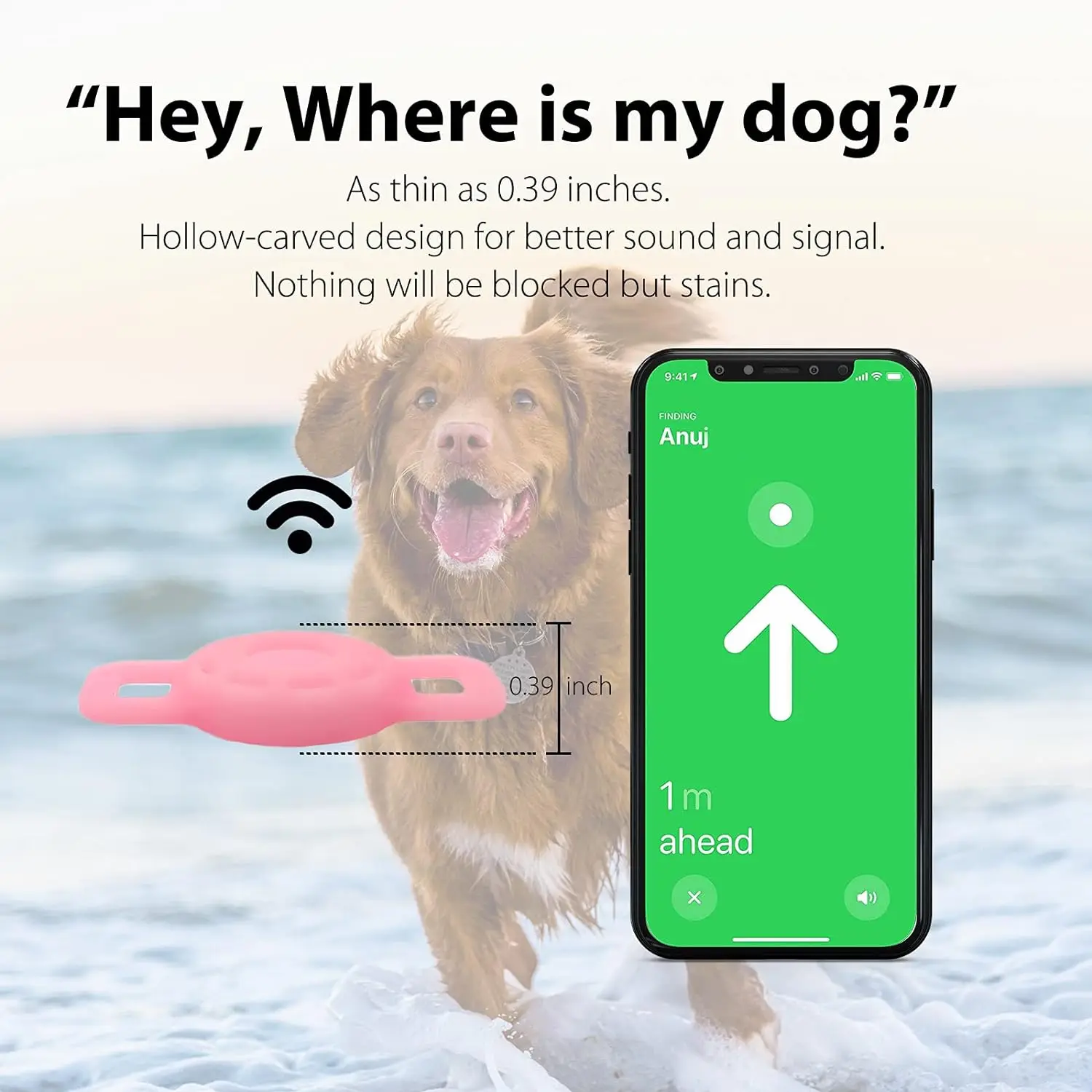 Lichtgevende Airtag Cat Kraag Houder Voor Apple Airtag, Siliconen Beschermhoes Voor Puppy, Anti-Verloren Hondenhalshouder Met Film