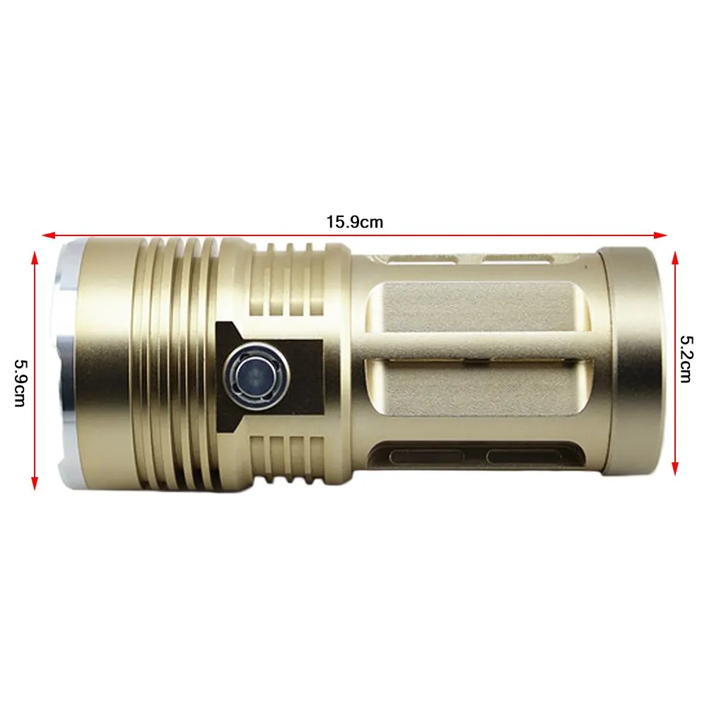 Aluminum Alloy Super Bright High Power Flashlight Lamp 7 LED 1200LM Pistol Handgun For Outdoor Camping Fishing Use