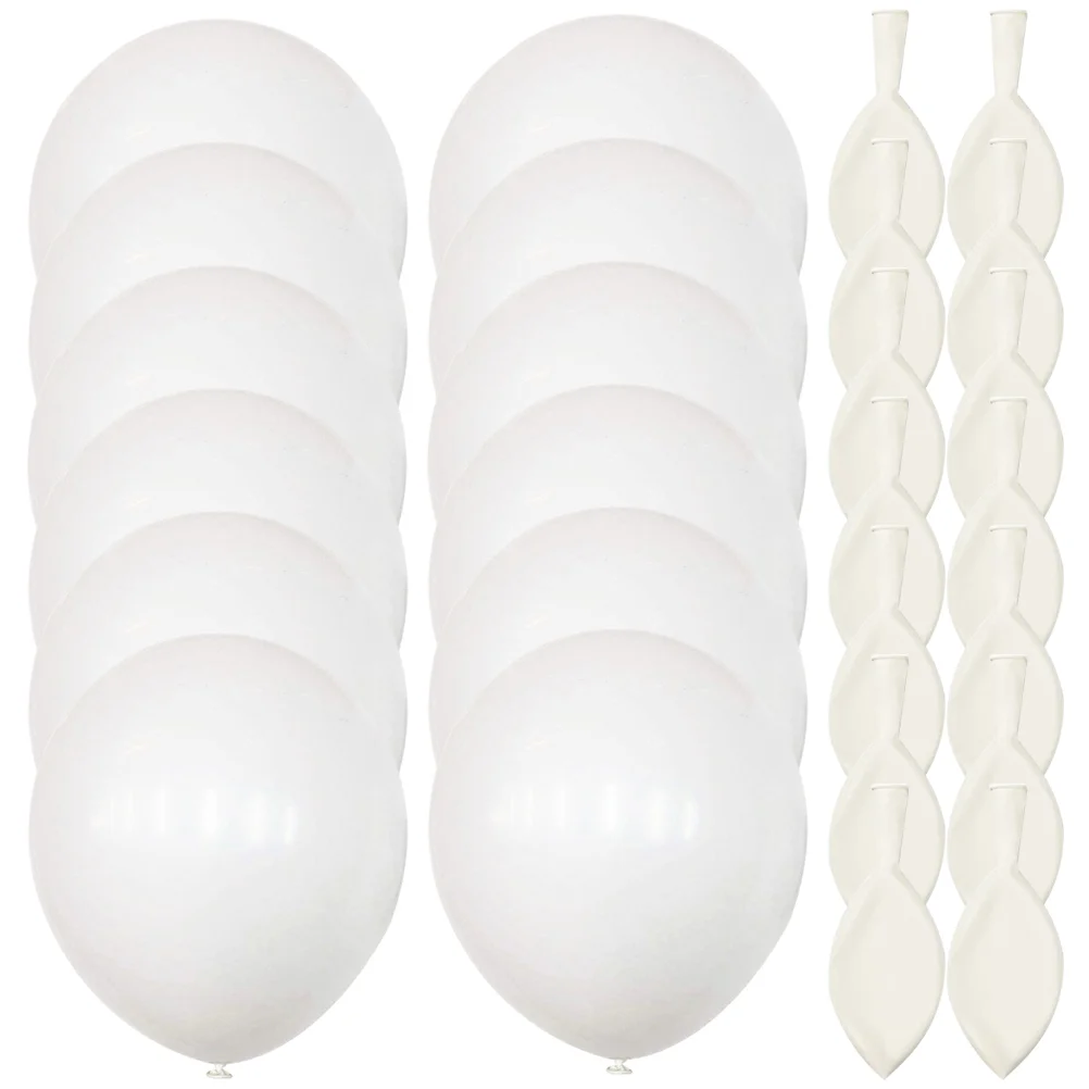 

Balloons for Shower Round White Wedding Decorations Valentines Day Commemorate Birthday Party Emulsion