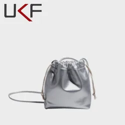 UKF Women Simple Mini Shoulder Bags For Women Versatile Crossbody Tote Bag Casual Pleatd Hobo Bag Satchel Sling Bag Girl Purse