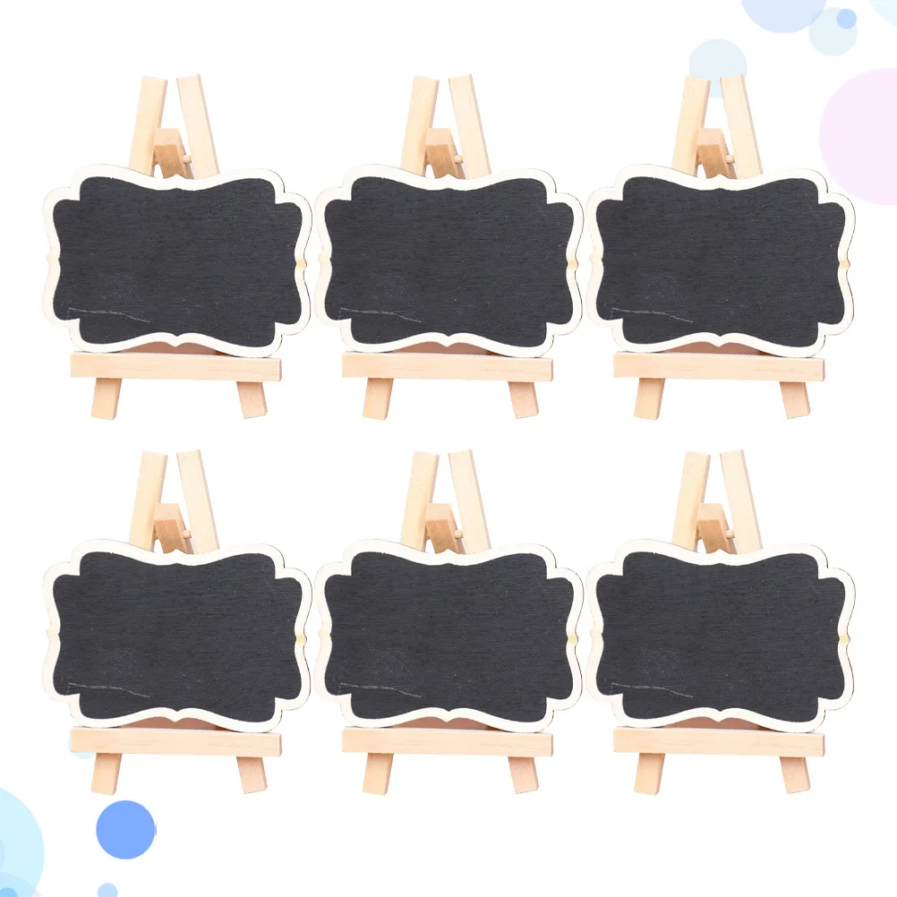 

6Pcs Mini Blackboard Wooden Chalkboards Lightweight Message Boards for Daily Reminders Wedding Party Decor Mini Blackboard