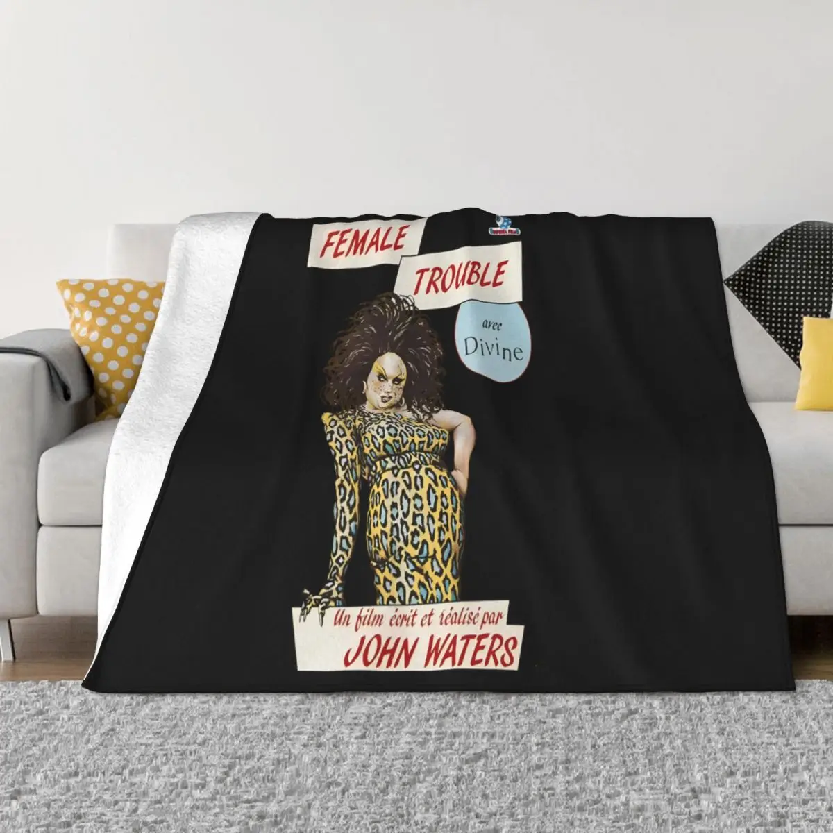 Female Trouble John Waters French Promo Quilt Bedroom Blankets & Throws Custom Blanket Personalized Throw Blanket