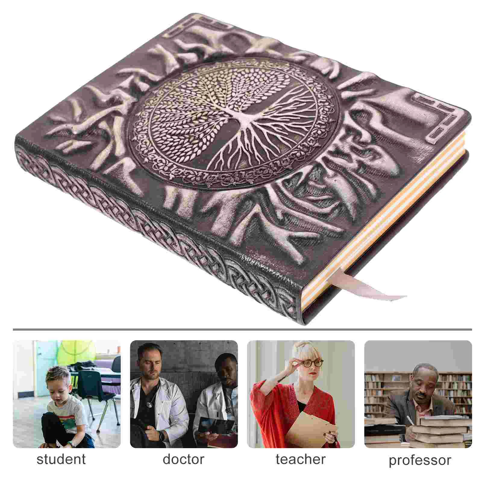 Notebook Scrapbook Blank Vintage Decorative Sketchbook Pu Notepad Journal for Men Man Travel