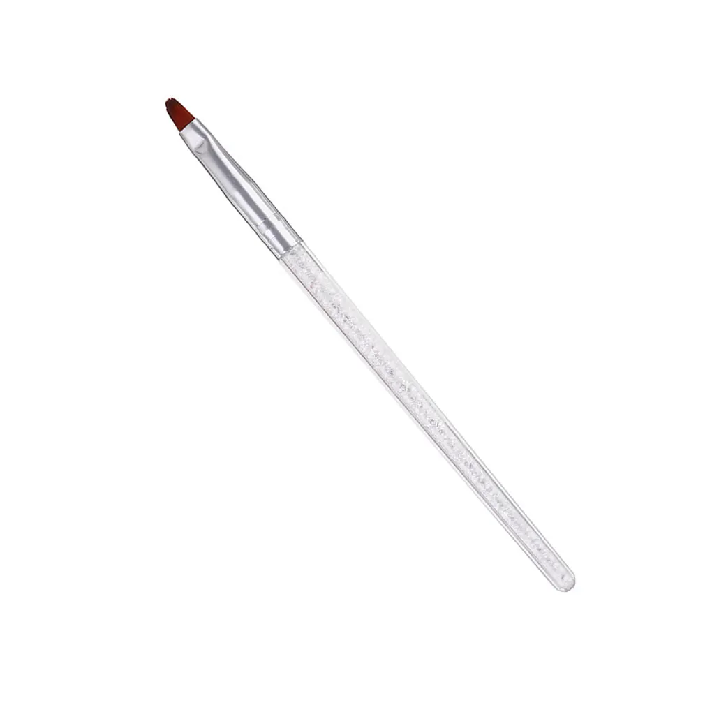 Nail Art Brush Pen Rhinestone Acrylic Handle Carving Nails Painting UV Gel Brush Tips Liner Manicure Tool