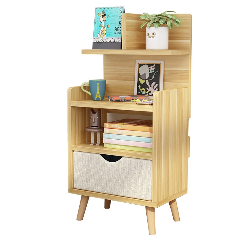 Small bedside table Bedroom Simple modern storage Small bedside household solid wood bedside