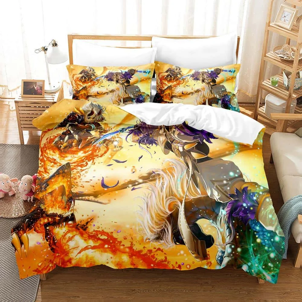 

New Game Ether Saga Odyssey Bedding Set Single Twin Full Queen King Size Bed Set Adult Kid Bedroom Duvet Cover Sets Home Textile