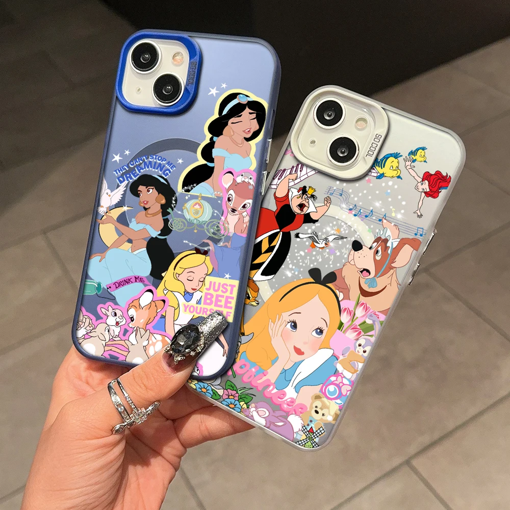 Disney Princess Alice Evil Queen Magsafe Magnetic Phone Case for IPhone 11 12 13 14 15 16 Pro Max Plus Lens Plated Cover