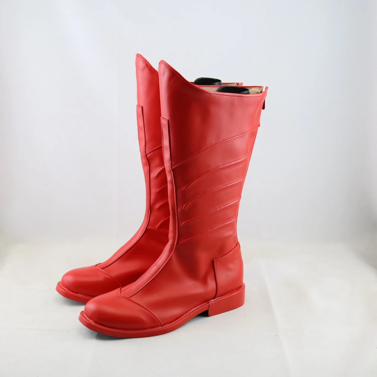 Hero Adult Men Clark Kent cosplay shoes, long red Boots of American film for Halloween and Christmas