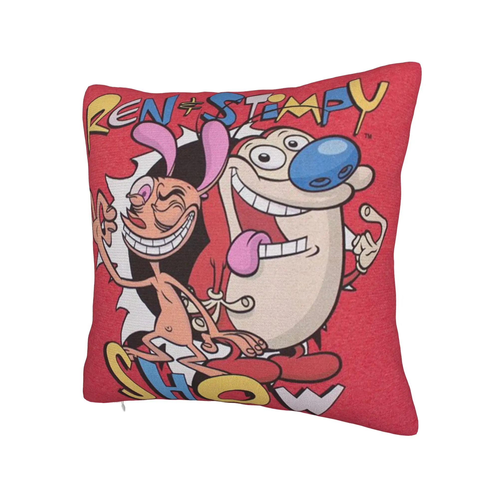 The Ren & Stimpy Show Cartoon Pillowcases Accessories Printing Cushion Cover Decor  Throw Pillow Case Cover Home Multiple Sizes
