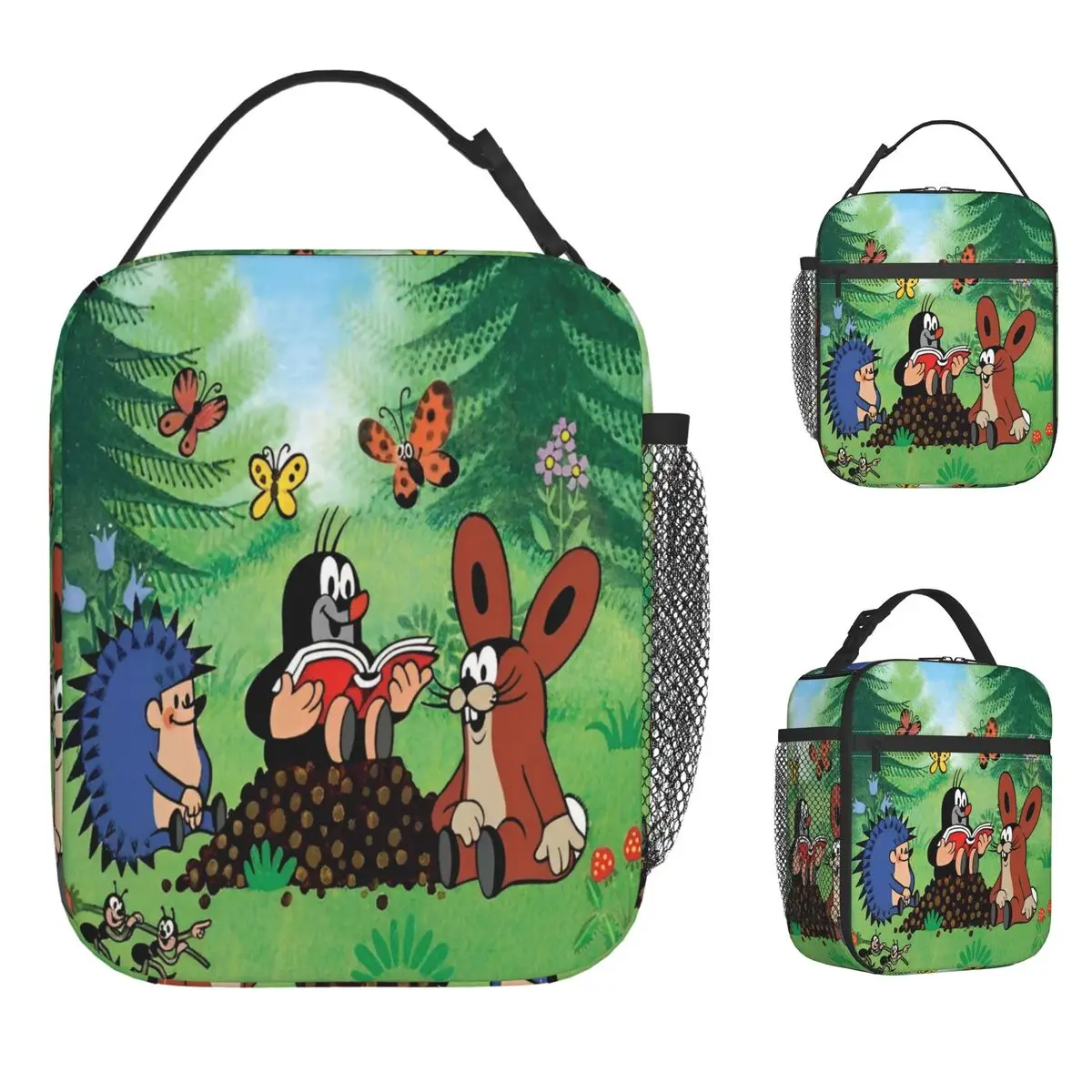

The Little Mole Lunch Bag Fun Lunch Box Travel Portable Zipper Thermal Lunch Bags For Unisex Waterproof Print Cooler Bag