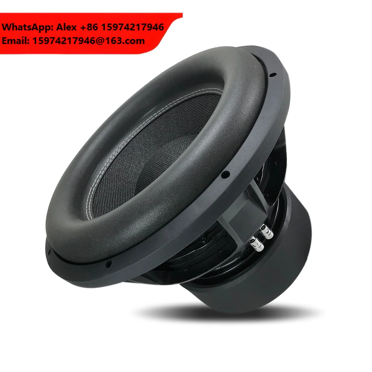 10/12/15/18 Inch Dual Voice Coil High Power 1000W/3000W/5000W Triple Magnets Carbon Fiber Cone Car Audio Subwoofer 2+2 Ohms