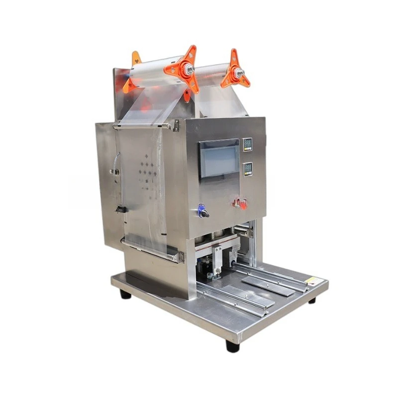 

Desktop, automatic pneumatic sealing machine, milk teacup, fast food fresh-locking box