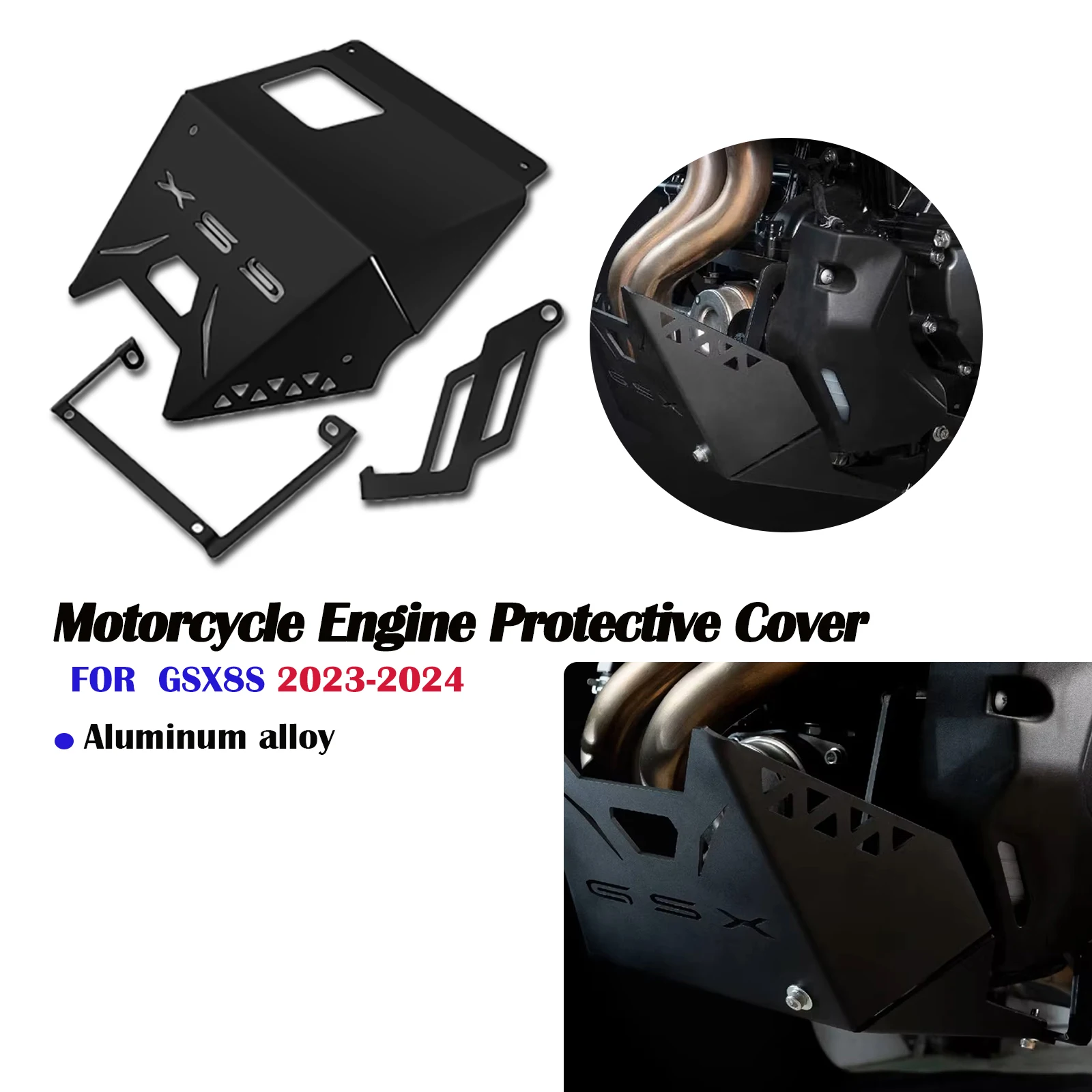 

For GSX8S 2024 GSX 8S GSX-8S 2023 Motorcycle Accessories Engine Chassis Protective Guard Exhaust Shield Guard Chassis Skid Plate