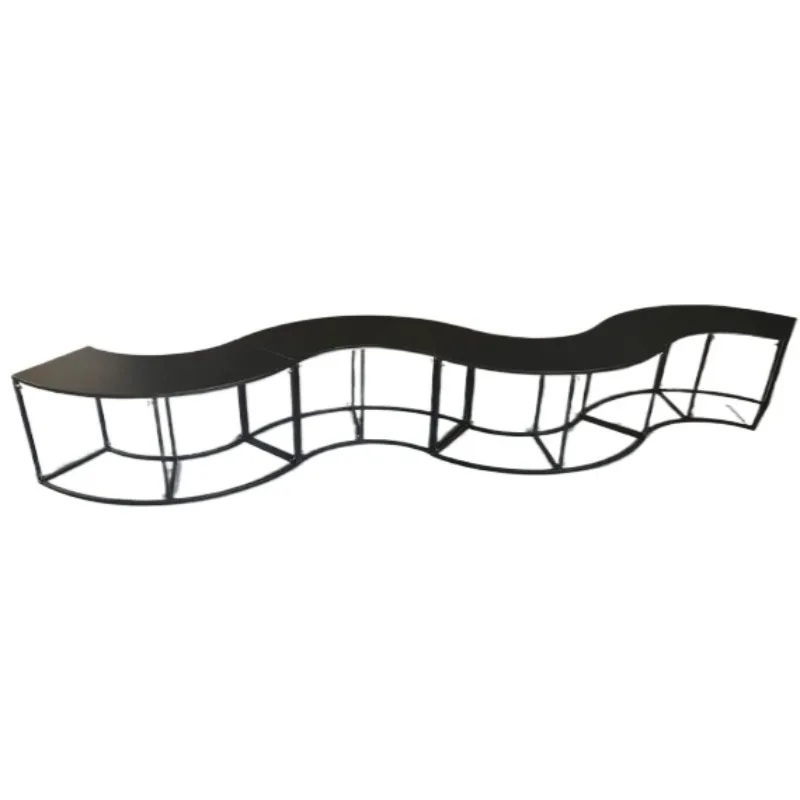 New wedding props S-shaped round wrought iron dessert table lawn wedding scene arrangement round table ornament flower rack