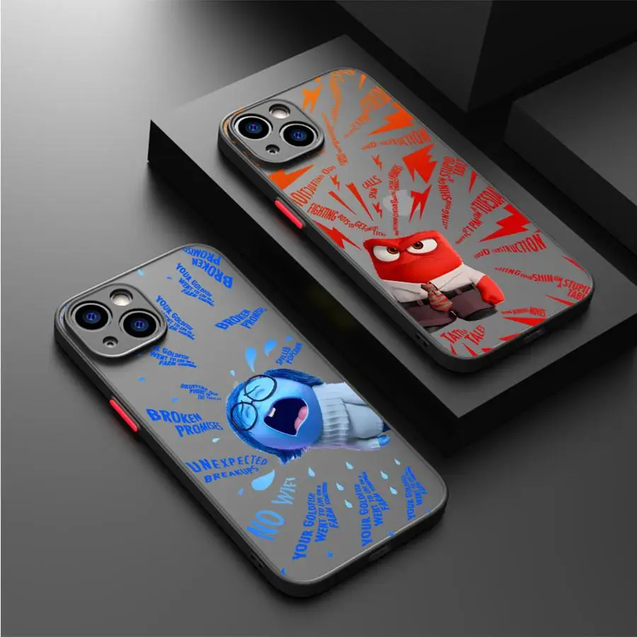 Inside Out 2 Phone Case for Apple iPhone 15 Pro Max 13 14 Plus 12 11 Pro 8 7 plus XS MAX Matte