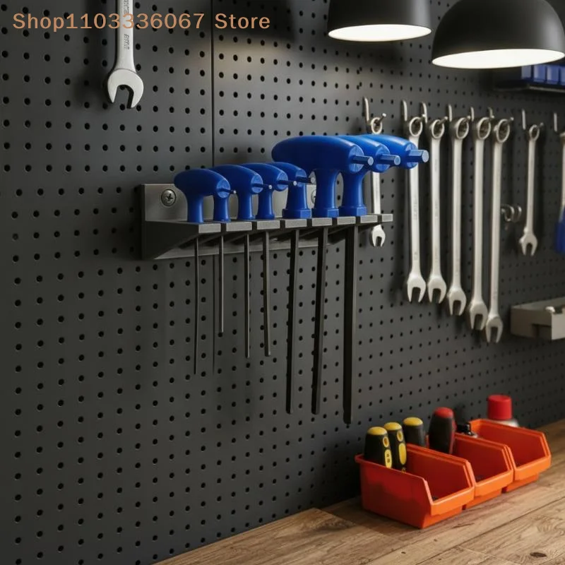 【HLS】T Shaped Tool Rack Waterproof 1PCS Practical Storage Holder for Screwdriver Hex Key Small Parts Garage Workshop Repair Jobs