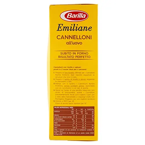 Fotografia 5: Barilla - Emiliane, Cannelloni all'Uovo Pacote de 6