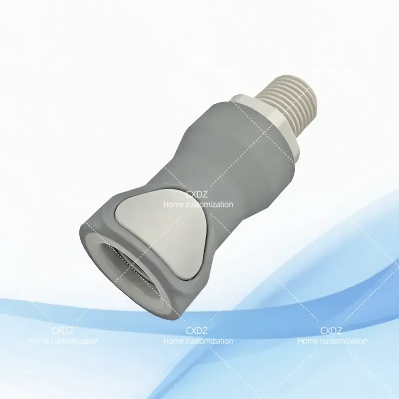 Double Closed Quick Plug Connector Baffle Hose PP Double Check Valve Zero Leakage Compatible with CPC Connector