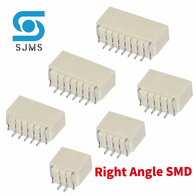 20pcs SH1.0 SMD SMT 1.0MM Pitch Male pin header Vertical/Right Angle connector 2P/3P/4P/5P/6P/7P/8P/10P For PCB Board SH Socket