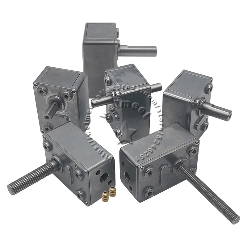 1pcs 46x32 Full Metal Gearbox Turbo Worm Gearbox Motor Speed Reduction Speed Reducer For 300 310 370 Series Type Motor