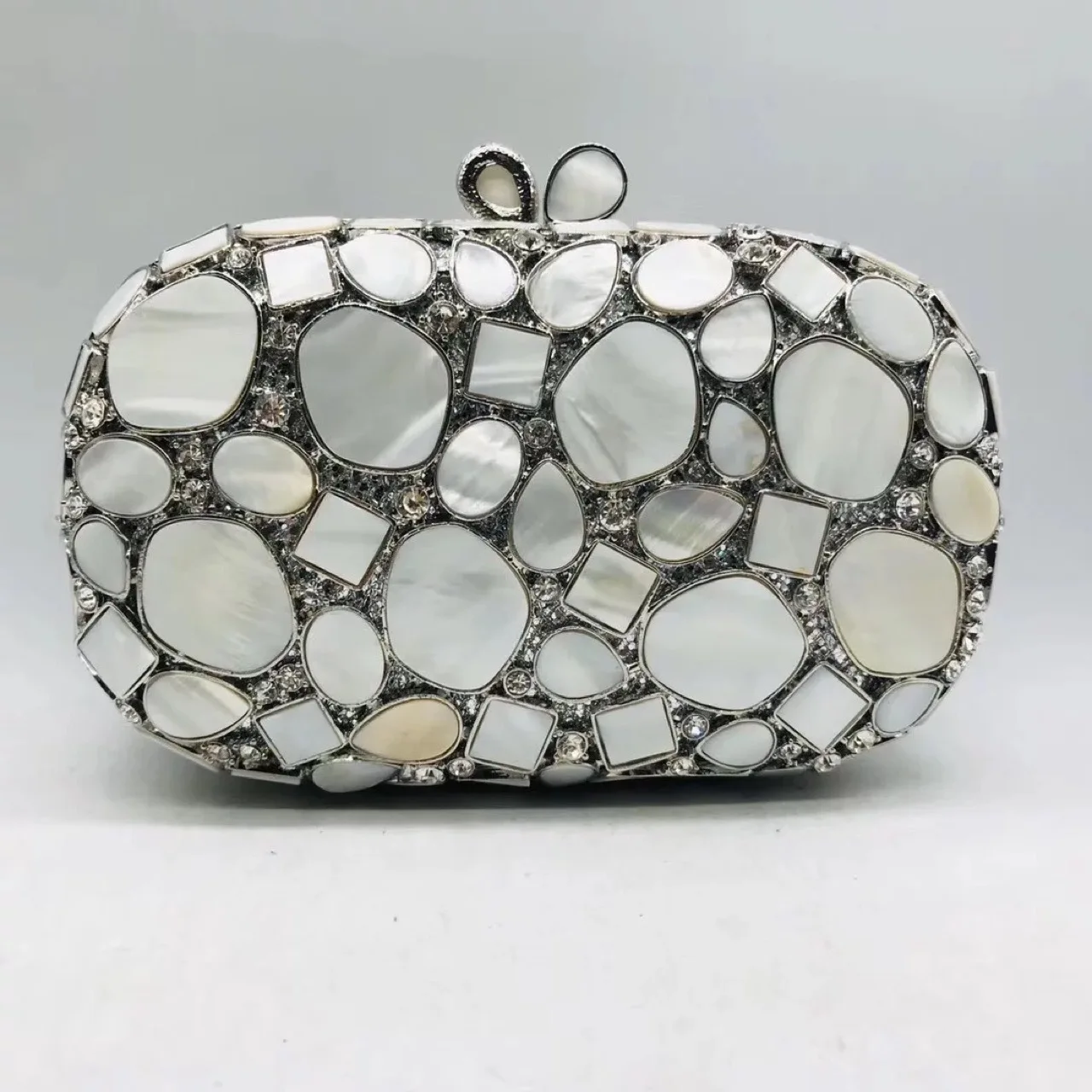 

Shell Diamond Dinner Bag Banquet Hollow Metal Diamond Clutch Bag Women's Shell Clutch Wallets For Woman Sac De Marque Luxe Femme