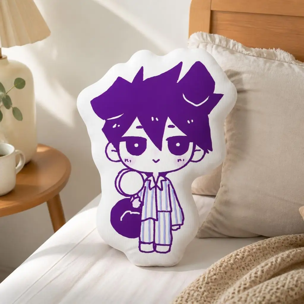 OMORI Hero Plush Pillow Cushion Irregular Stuffed Throw Pillow Home Decor Gift Sofa Bed Couch