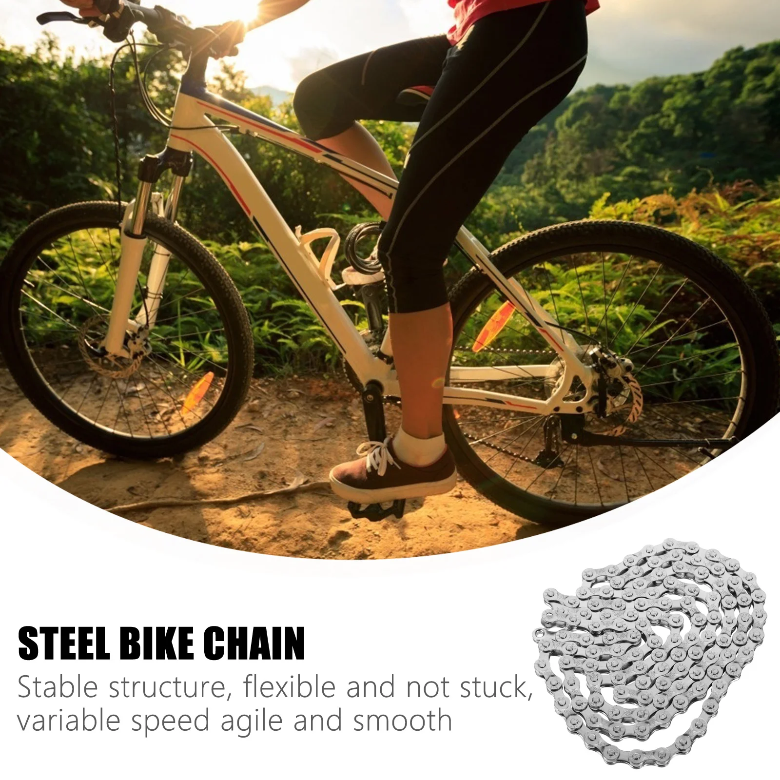 

Bicycle Chain 6 7 8 Speed Steel Bike Chain Splitter Practical Connector Anti Rust Coating Hollow Design Durable