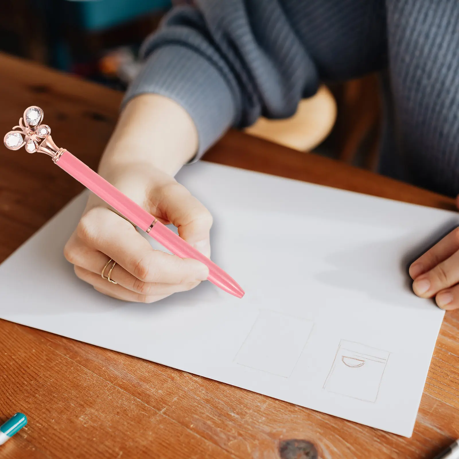 

Flower Butterfly Pens Creative Ballpoint Assorted Color Cute Elegant Fancy for Women Writing Theme