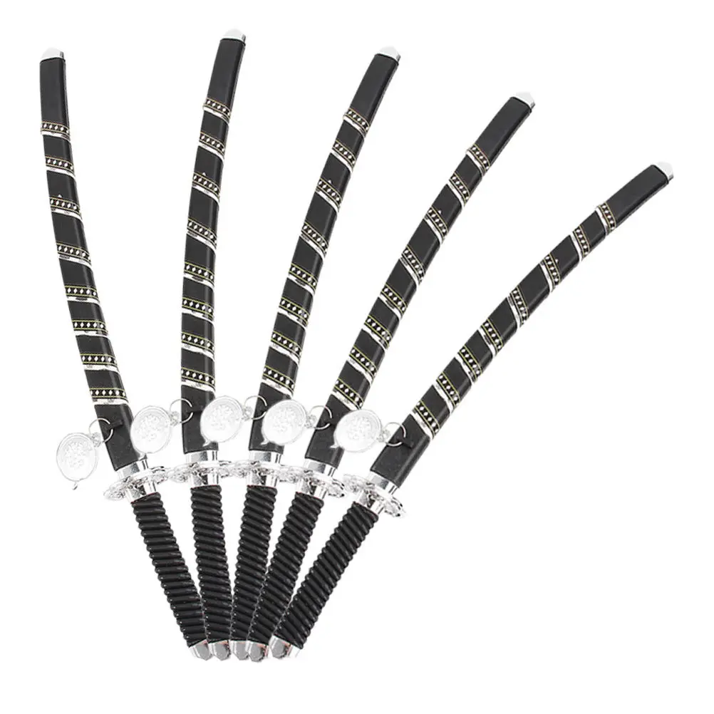 1 set 5 stuks Japanse Samurai kleine plastic zwaarden creatieve cosplay rekwisieten kinderen fantasiespel prestatiebenodigdheden
