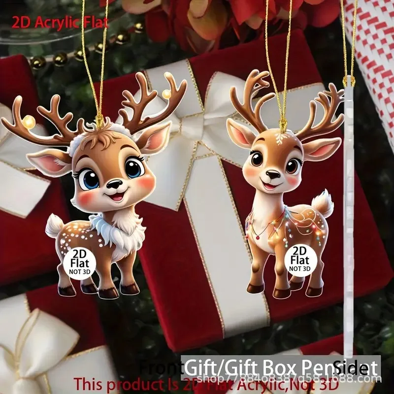 

1/9pcs Set Christmas Reindeer Ornaments Christmas Gifts & Decorative Hangings Essential Holiday Decorations