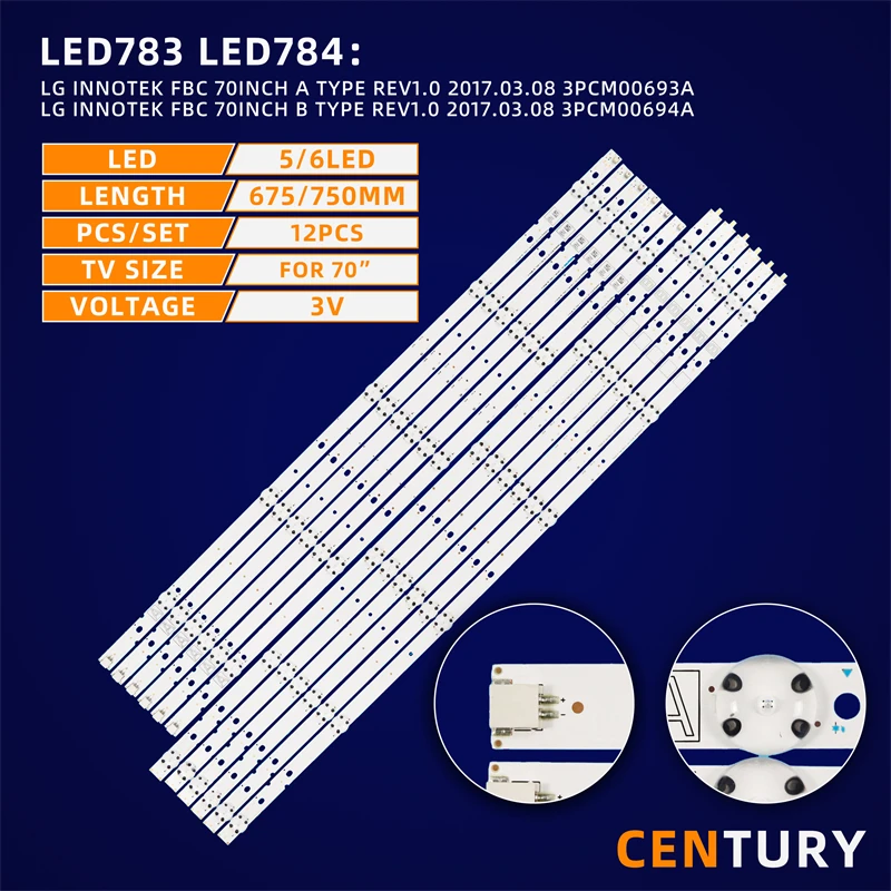 5kit LED Backlight strip for  LG INNOTEK FBC 70INCH A Type  B_Rev1.0  for KD-70X690E KD-70X690E