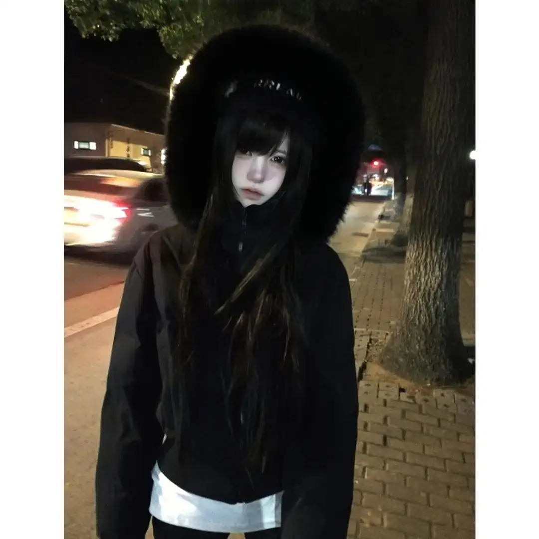 American high-end fur collar detachable jackets hooded down cotton womens new design zipper short puffer jacket coat