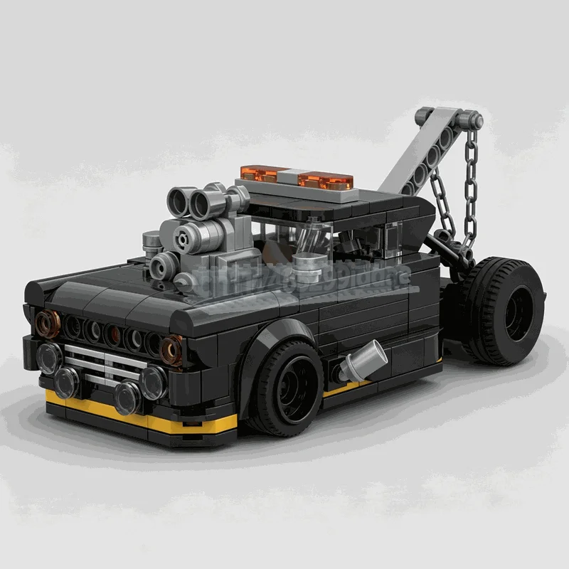NEW 360 PCS Vintage Custom Tow Truck Building Blocks Hot Rod Vehicle Model DIY Assembly Creative Garage Display PoPular Gift Toy