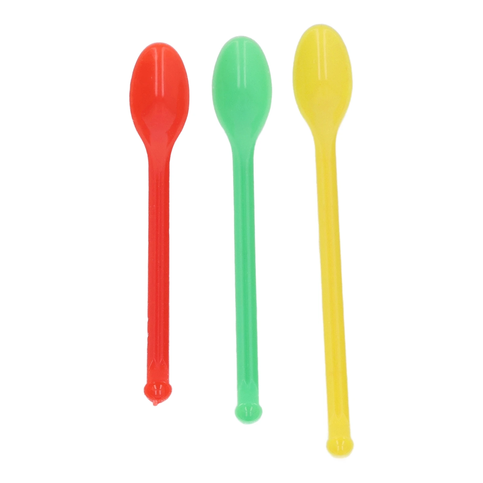 20 Sets Laboratory Spoon Scoop Plastic Double Ended Green Red Yellow Measuring Tool