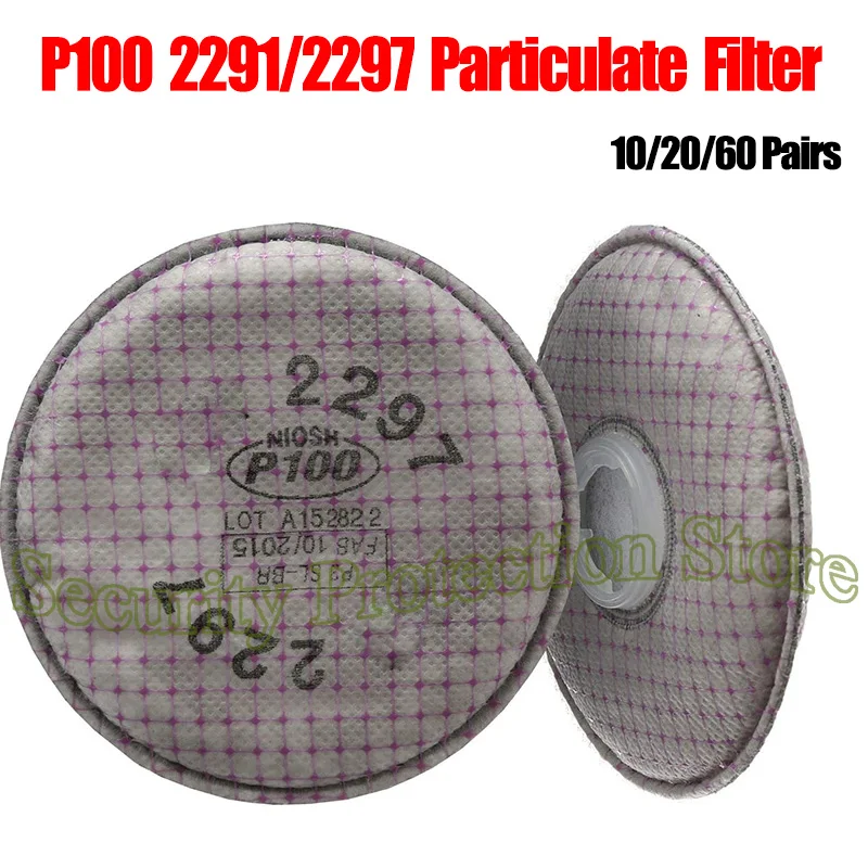 2297/ 2291 P100 Advanced Respirator Filter Based Particulates Nuisance Level Organic Vapor Relief/Mining/Shipbuilding/Abatement