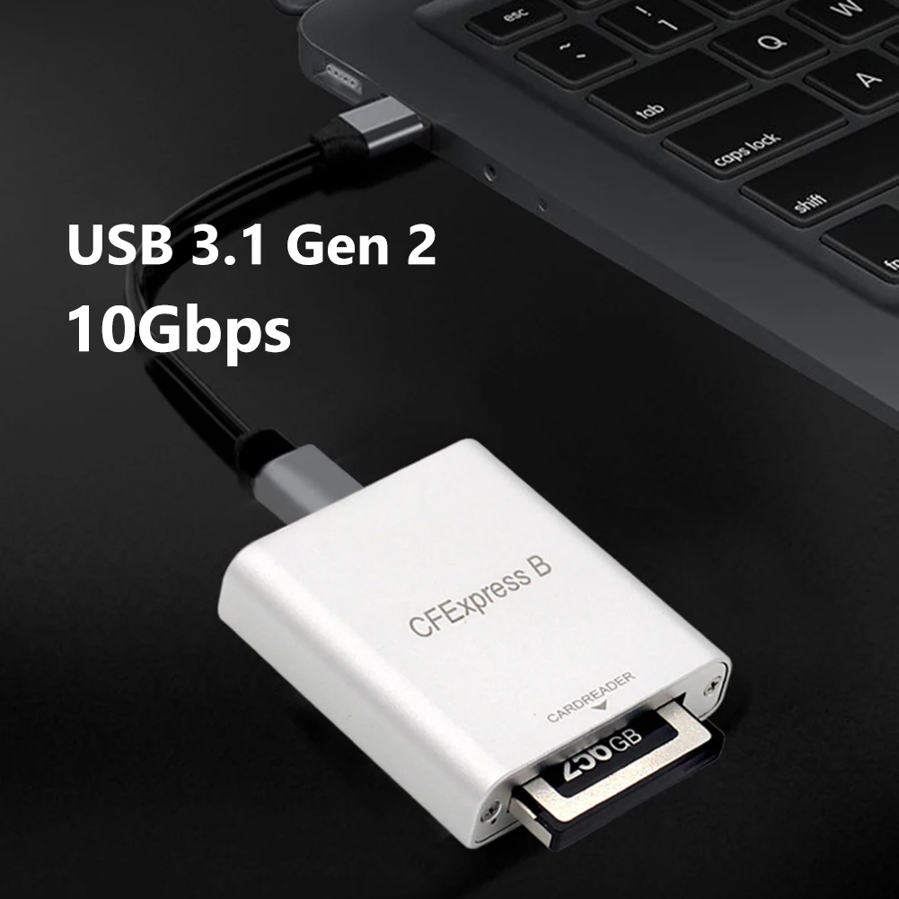 Portable Type C To CFexpress B Reader 10Gbps CFE B Memory Card Drive-Free for Laptop Computer Phone for MacBook iPad Chromebook