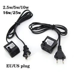 AC 220V EU US 플러그 2.5W 5W 10W 16W 25W 수중 워터 펌프 어항 분수 펌프 공기 어류 연못 수영장 탱크 워터 펌프