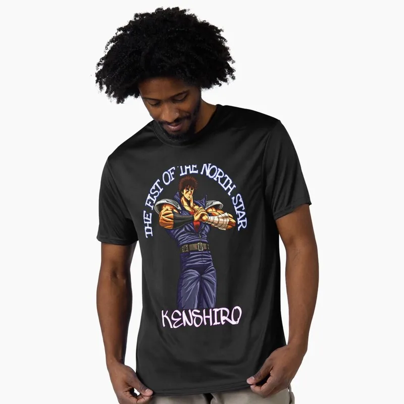 Kenshiro Fist of the North Star T‑Shirt 100% Cotton printed Tee Vintage Hokuto No Ken Anime Streetwear Casual Short Sleeve Tops