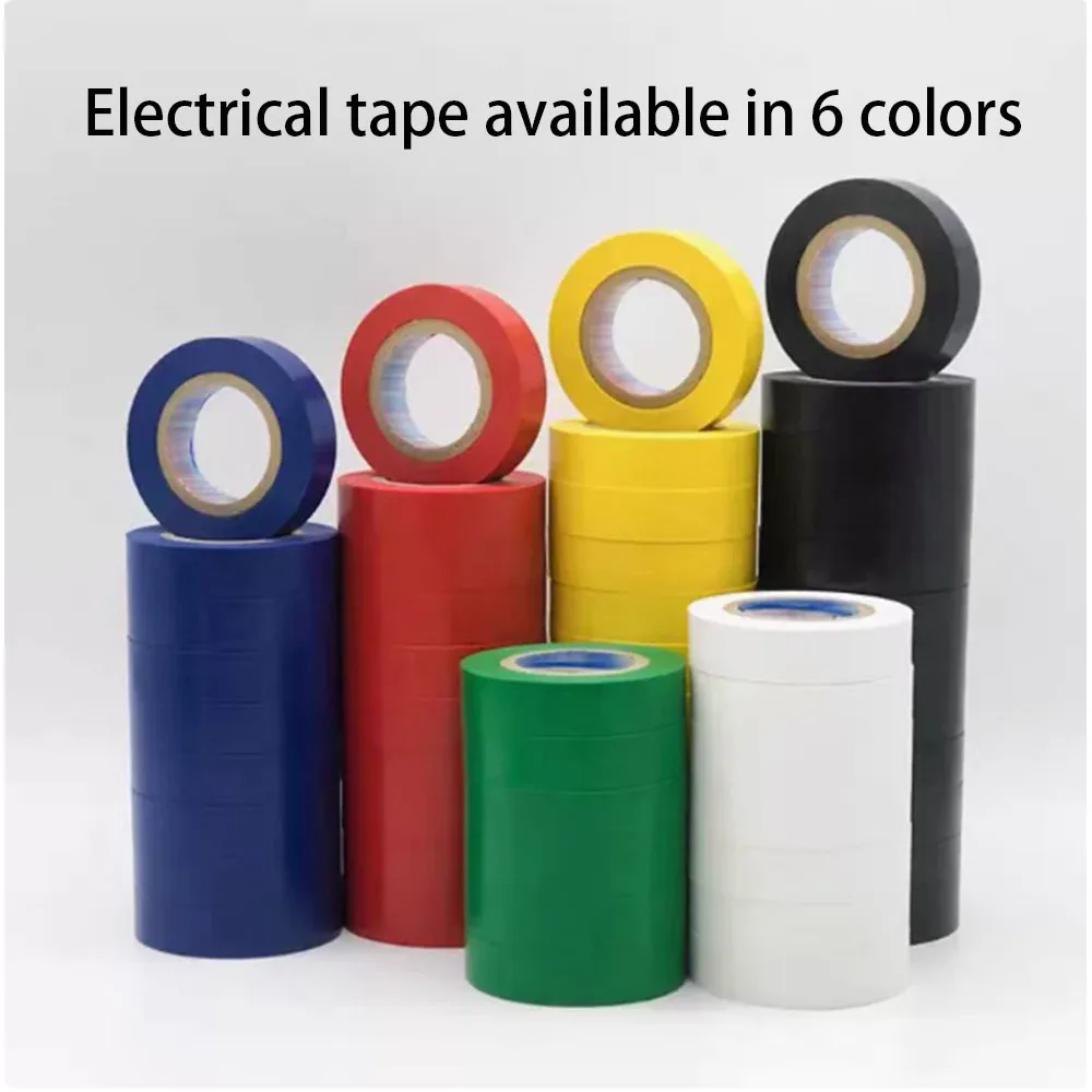 6-20 Rolls, Flame Retardant Electrical Tape, Insulation Tape, Ultra-Thin High-Adhesion Pvc Waterproof Tape