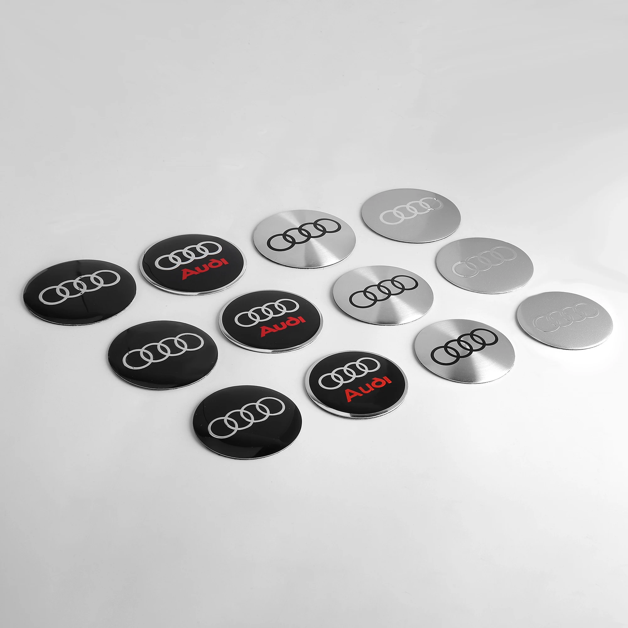 4pcs 56/60/65mm Car Styling Wheel Hub Center Caps Rim Cover Badge Emblem Stickers for Audi Sline A3 8P 8L 8V A4 B8 B6 B7 B9 A6 view 3