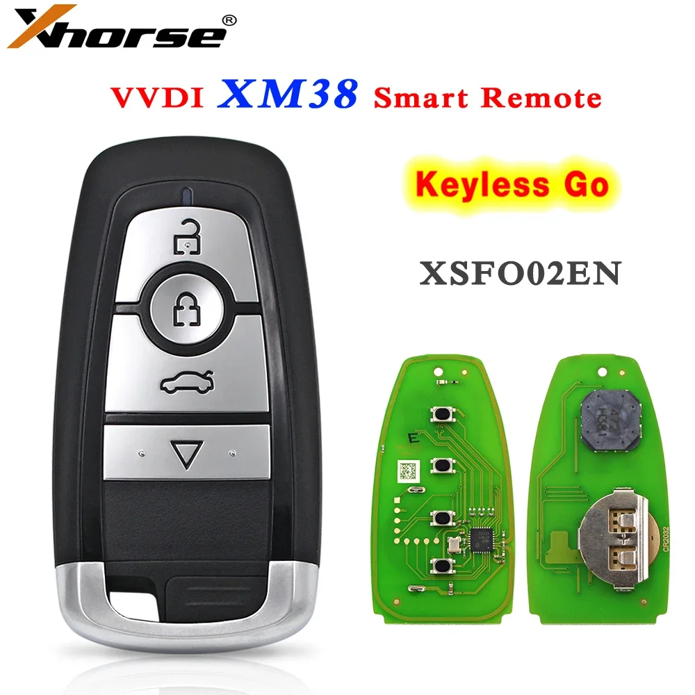 

Xhorse VVDI XM38 Universal Smart Remote Key XSFO02EN 4 Buttons for Ford Style Work with VVDI Key Tool Max / Pro