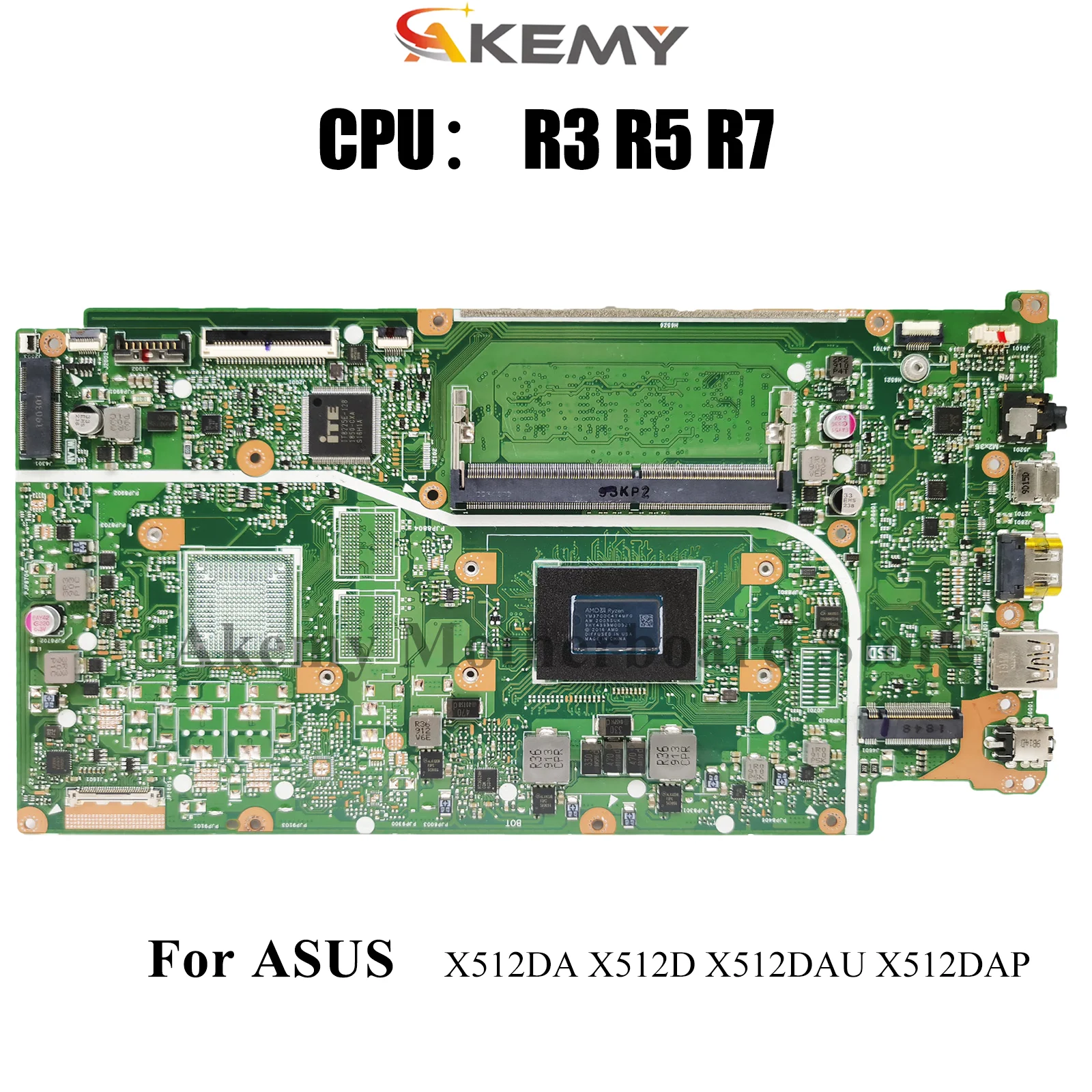 

X512DA Материнская плата для ноутбука ASUS VivoBook X512DA X512D X512DK F512D V5000d X512DAP X512DAU M5050D M512D Материнская плата R3 R5 R7 CPU